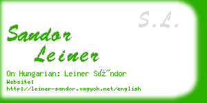 sandor leiner business card